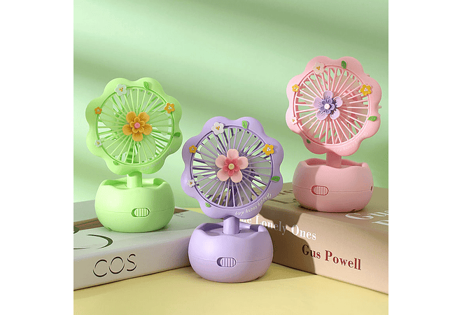 VENTILADOR CUTE EN FORMA DE FLOR MOD# ZB095A  🌸 🪷