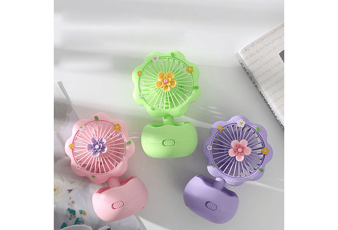 VENTILADOR CUTE EN FORMA DE FLOR MOD# ZB095A  🌸 🪷