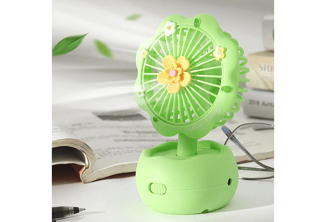 VENTILADOR CUTE EN FORMA DE FLOR MOD# ZB095A  🌸 🪷