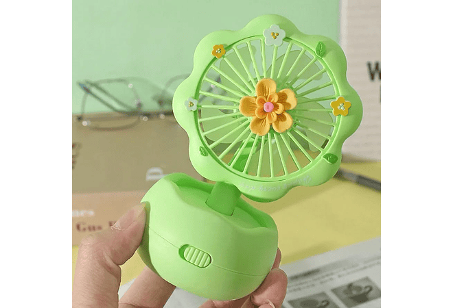VENTILADOR CUTE EN FORMA DE FLOR MOD# ZB095A  🌸 🪷