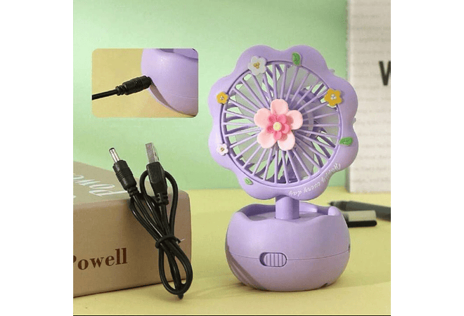 VENTILADOR CUTE EN FORMA DE FLOR MOD# ZB095A  🌸 🪷