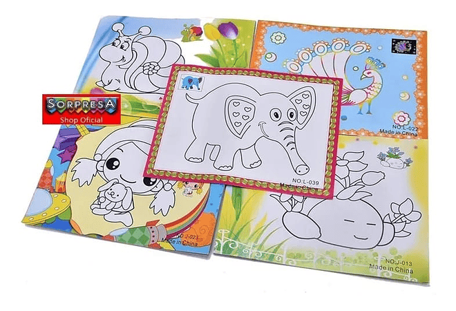 PAQ CON 15 LIBRITOS CON ACUARELAS (AL AZAR) MOD# HX017🖍️