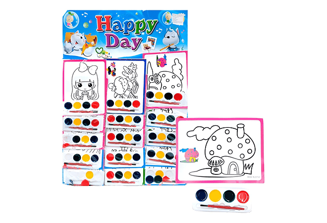 PAQ CON 15 LIBRITOS CON ACUARELAS (AL AZAR) MOD# HX017🖍️