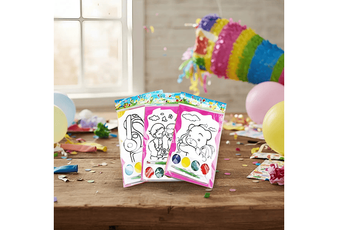 PAQ CON 15 LIBRITOS CON ACUARELAS (AL AZAR) MOD# HX017🖍️