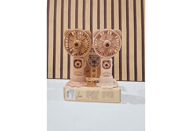 VENTILADOR/LÁMPARITA CAFÉ DISEÑO CAPIBARA DE ESCRITORIO