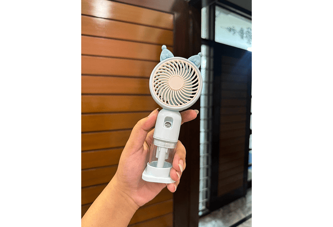 VENTILADOR DISEÑO KUROMI CON LUZ LED MOD# SM870A  💜🩵