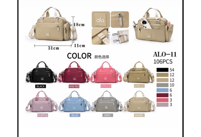 BOLSA MARICONERA PARA DAMA ALO CON COLGANTE MOD# ALO-11