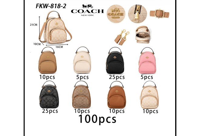 MINI MOCHILITA IMITACIÓN COACH MOD# KFW-818-2