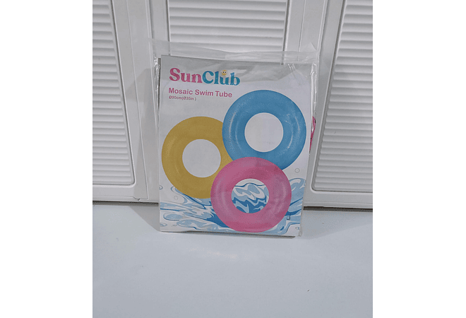 🛟SALVAVIDAS INFLABLE DISEÑO DONA DE COLOR LISO MOD# 37605💛🩵🩷 REINGRESO