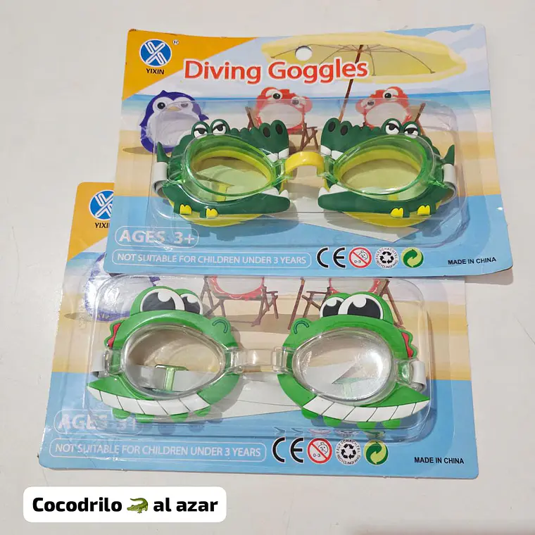 GOGGLES DE NATACIÓN INFANTILES DISEÑO ANIMALITOS 🐠🦀🥽 2