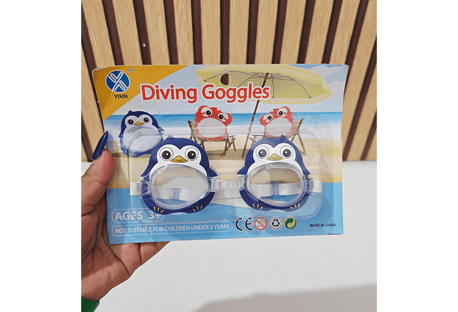 GOGGLES DE NATACIÓN INFANTILES DISEÑO ANIMALITOS 🐠🦀🥽