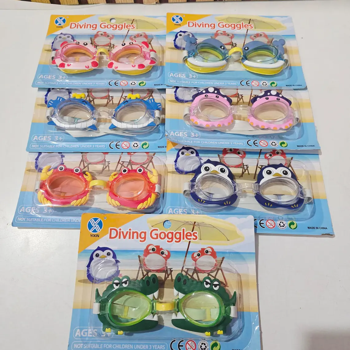 GOGGLES DE NATACIÓN INFANTILES DISEÑO ANIMALITOS 🐠🦀🥽 8