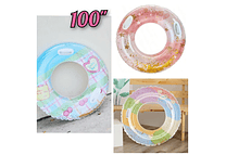 🛟 SALVAVIDAS CIRCULAR 100" CON BRILLOS Y LENTEJUELAS MOD# 992363 🏖️