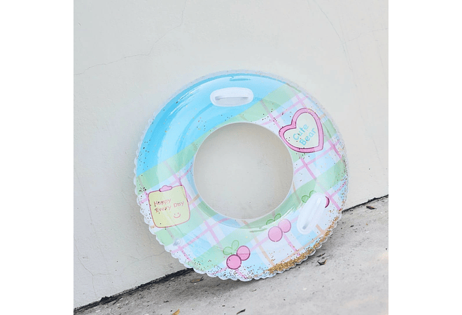 🛟 SALVAVIDAS CIRCULAR 100" CON BRILLOS Y LENTEJUELAS MOD# 992363 🏖️