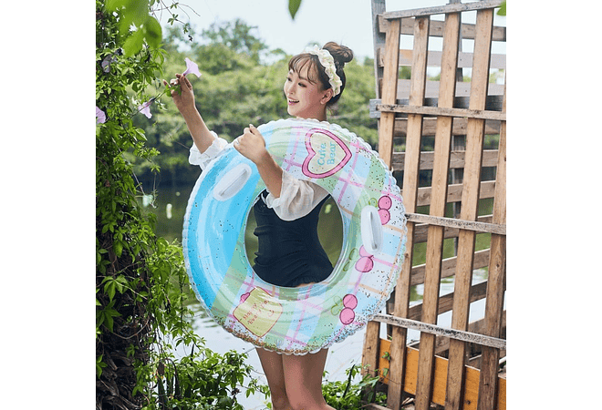 🛟 SALVAVIDAS CIRCULAR 100" CON BRILLOS Y LENTEJUELAS MOD# 992363 🏖️