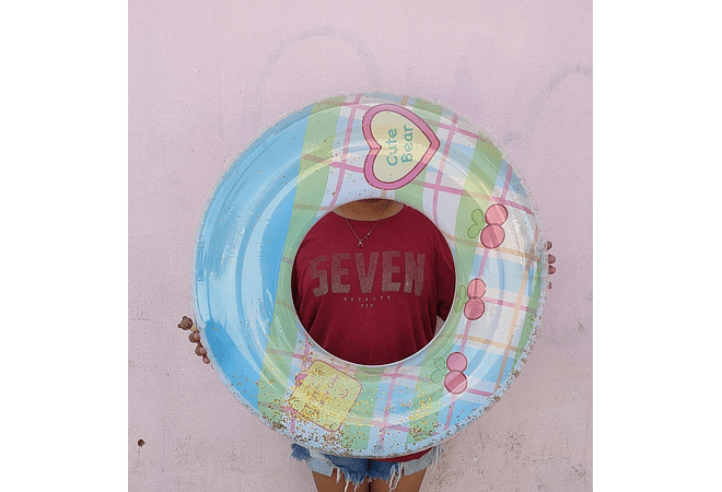 SALVAVIDAS 90" CON BRILLOS Y LENTEJUELAS MOD# 992362  🦀🏖️