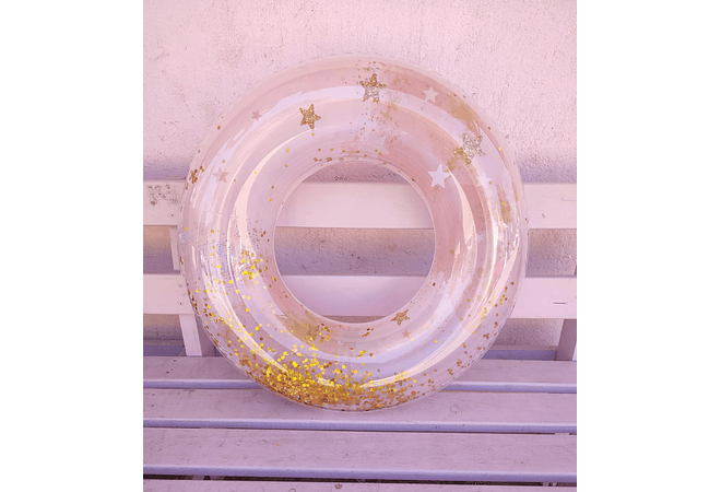 SALVAVIDAS 80" ROSA CON BRILLITOS MOD# 992361  🏖️ 