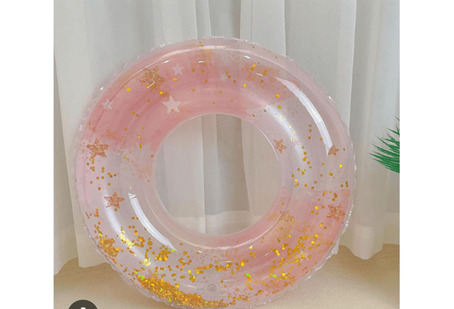 SALVAVIDAS 80" ROSA CON BRILLITOS MOD# 992361  🏖️ 