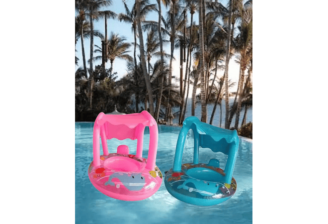 INFLABLE CON TECHITO (TIPO ANDADERA) MOD# 992489 🦀🐠