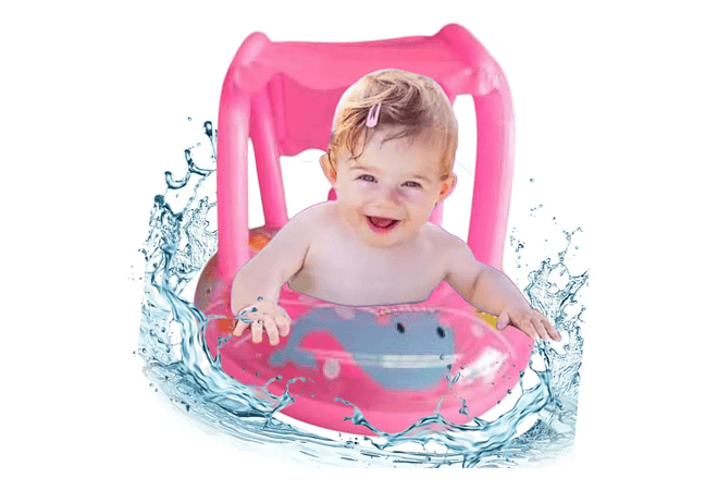 INFLABLE CON TECHITO (TIPO ANDADERA) MOD# 992489 🦀🐠