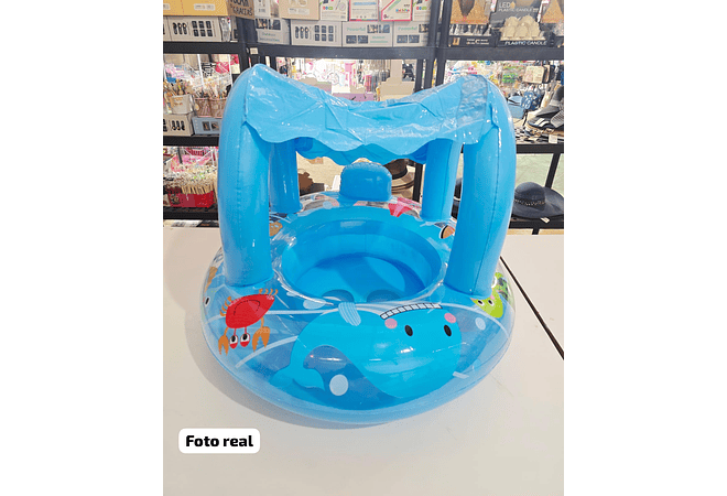 INFLABLE CON TECHITO (TIPO ANDADERA) MOD# 992489 🦀🐠