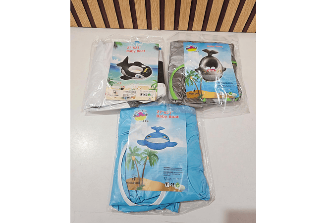 SALVAVIDAS DISEÑO ANIMALITOS 27" X 21" BABY BOAT MOD# 992433   🦭 🐋