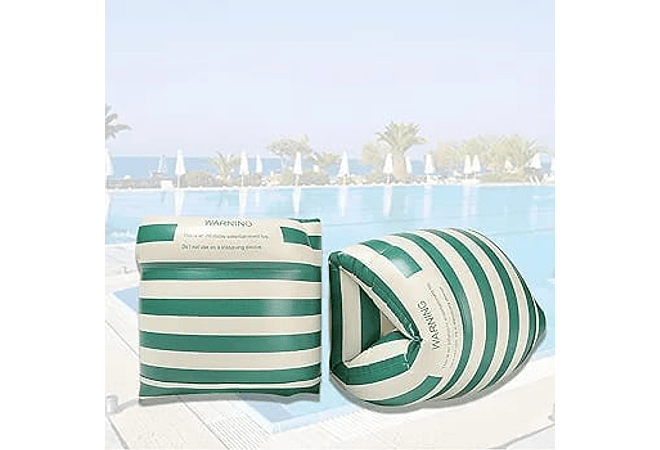 FLOTADOR DE BRAZO PARA NATACIÓN INFANTILES/RAYAS  MOD# 992448  🏝️🐬