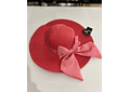 SOMBRERO PLAYERO CON MOÑO GRANDE (COLORES AL AZAR) MOD# YC-HAT1236 👒 🎀