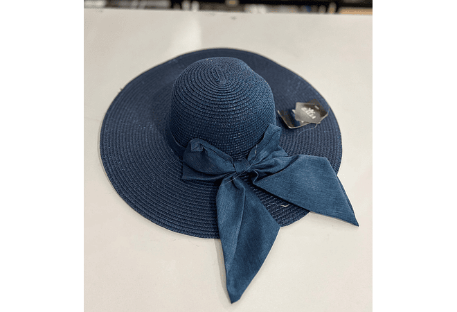 SOMBRERO PLAYERO CON MOÑO GRANDE (COLORES AL AZAR) MOD# YC-HAT1236 👒 🎀