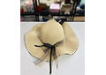 SOMBRERO PLAYERO MOÑO DE LISTON DE ORGANZA Y DE PUNTOS MOD# YC-HAT1231 (AL AZAR)   🏖️👒