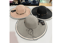 SOMBRERO PLAYERO COLORES AL AZAR HILO DELGADO CON PIEDRITAS  MOD# YC-HAT1261 (AL AZAR)  👒