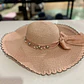 SOMBRERO PLAYERO MOÑO CON PERLAS COLORES AL AZAR MOD# YC-HAT1257  👒 - Miniatura 7