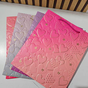 BOLSA PARA REGALO  DISEÑO CORAZÓN 💝🎁