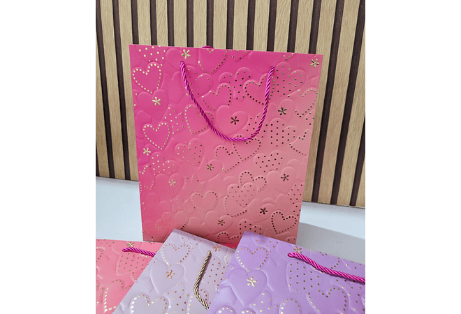 BOLSA PARA REGALO  DISEÑO CORAZÓN 💝🎁