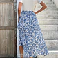VESTIDO LARGO BLANCO/AZUL FLORES TALLA MEDIANA 👗 - Miniatura 3