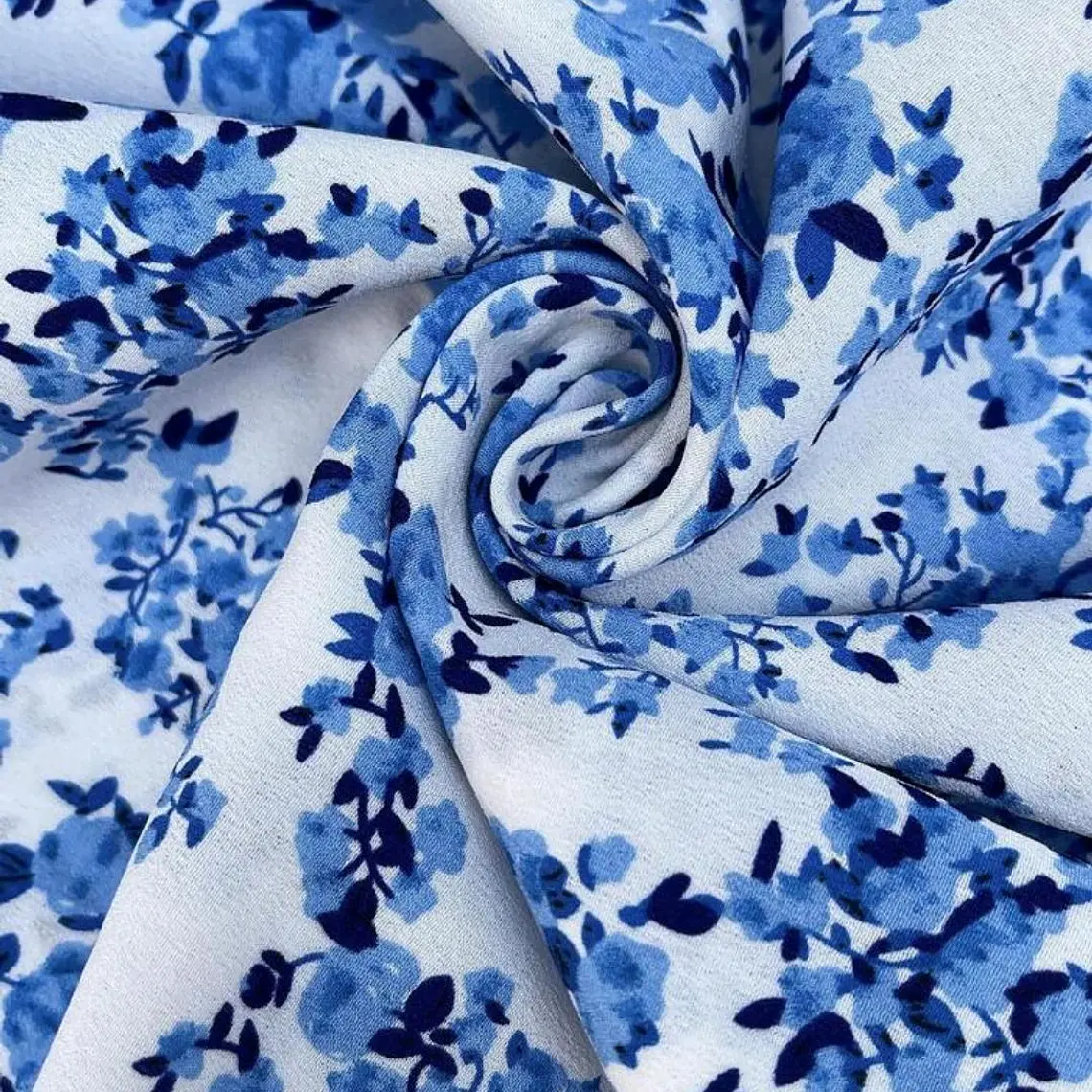 VESTIDO LARGO BLANCO/AZUL FLORES TALLA MEDIANA 👗 6