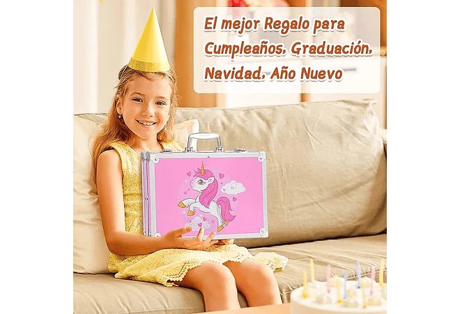  ESTUCHE CON KIT DE DIBUJO PROFESIONAL DE PINTURAS MOD# PL145 