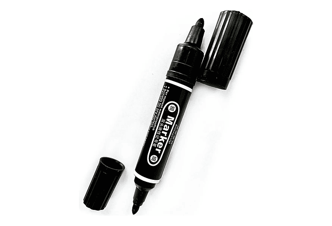 CAJITA CON 10 MARCADORES PERMANENTES DE DOBLE PUNTA MOD# NO-150-NC-BR