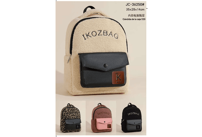 MOCHILA IKOZBAG TIPO PELUCHE MOD# 36250 🎒