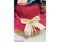👒 SOMBRERO NIÑAS CON MOÑO FLORES Y 1 PERLITA COLORES AL AZAR MOD# YC-HAT12183