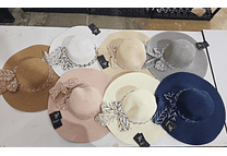 SOMBRERO CASUAL-PLAYERO CON MOÑO/RAYAS MOD# YC-HAT1260 (AL AZAR) 👒