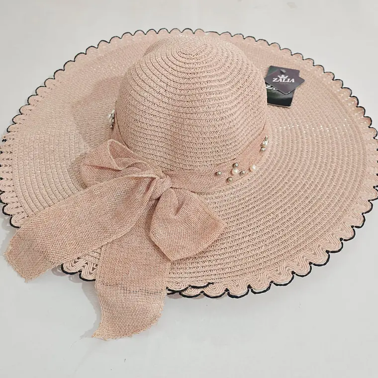 👒 SOMBRERO PLAYERO-CASUAL MOÑO CON PERLAS MOD# YC-HAT1257 (AL AZAR) 6