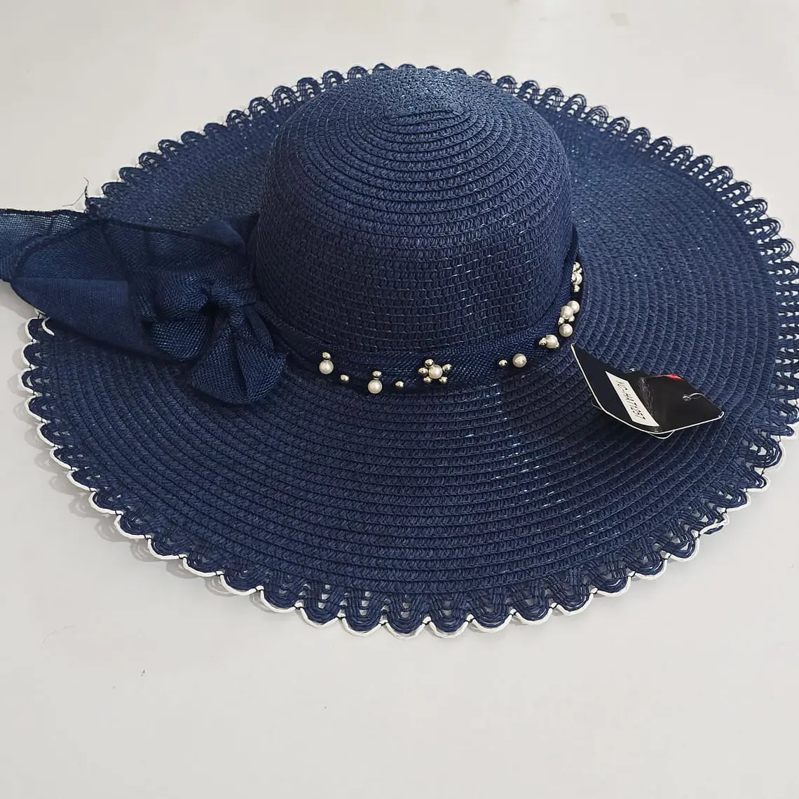 👒 SOMBRERO PLAYERO-CASUAL MOÑO CON PERLAS MOD# YC-HAT1257 (AL AZAR) 7