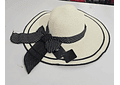 👒 SOMBRERO PLAYERO-CASUAL MOÑO NEGRO RAYAS BLANCAS  MOD# YC-HAT1276 (AL AZAR)🏖️