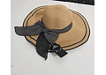 👒 SOMBRERO PLAYERO-CASUAL MOÑO NEGRO RAYAS BLANCAS  MOD# YC-HAT1276 (AL AZAR)🏖️