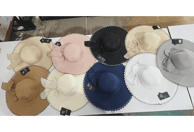 👒 SOMBRERO PLAYERO-CASUAL MOÑO LISO MOD# YC-HAT12160 (AL AZAR)🏖️