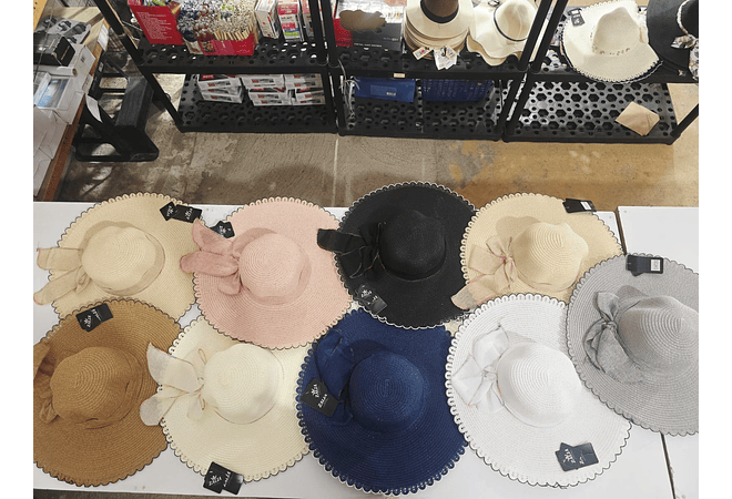 👒 SOMBRERO PLAYERO-CASUAL MOÑO LISO MOD# YC-HAT12160 (AL AZAR)🏖️