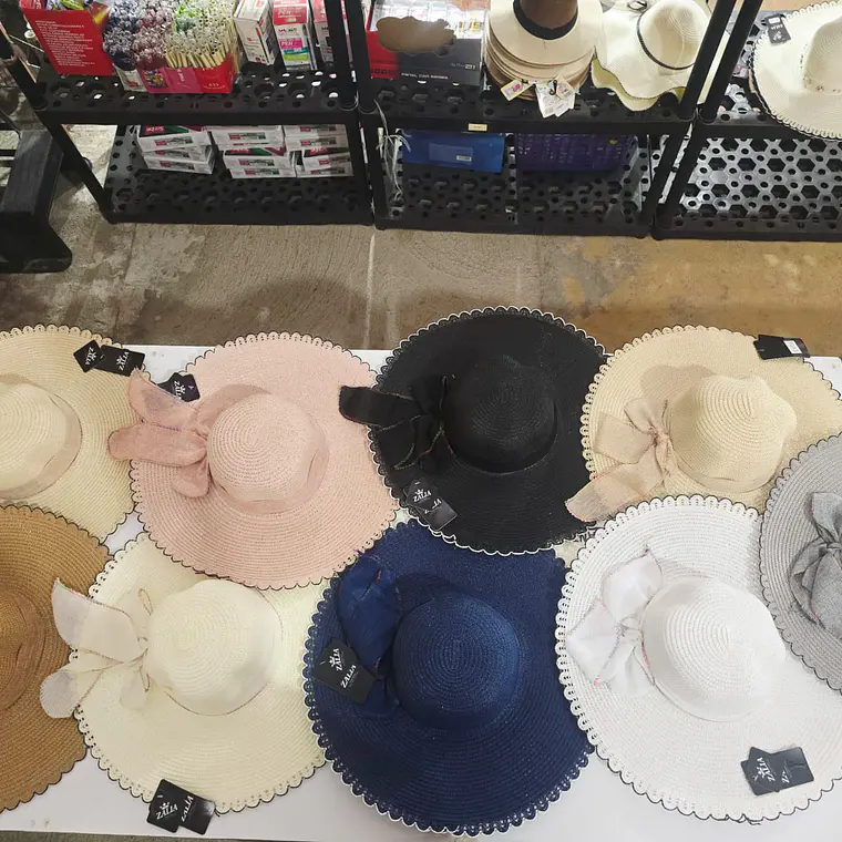 👒 SOMBRERO PLAYERO-CASUAL MOÑO LISO MOD# YC-HAT12160 (AL AZAR)🏖️ 2