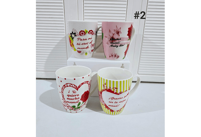 TAZA FELIZ DIA MAMÁ DE 350ML (AL AZAR) 🌸🤱🏾