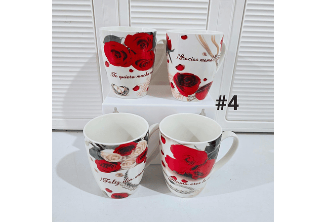 TAZA FELIZ DIA MAMÁ DE 350ML (AL AZAR) 🌸🤱🏾